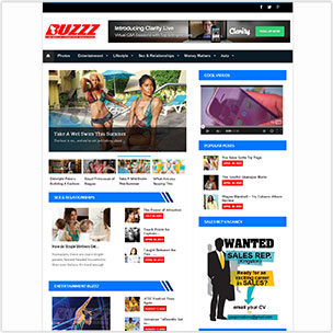 Buzzz Magazine After Website Template